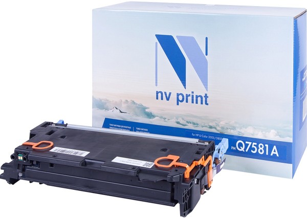 Картридж NV Print Q7581A Cyan для принтеров HP LJ Color 3505/ 3800 (6000k)