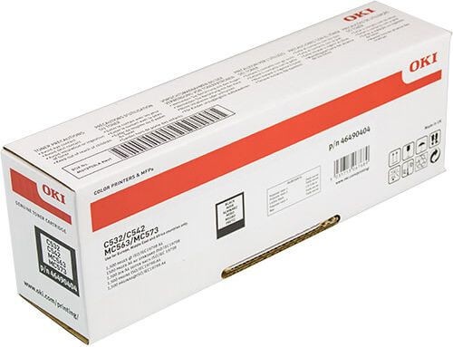 Картридж OKI (46490408/46490404) оригинальный для принтера OKI C532/ C542/ MC573/ MC563, чёрный, 1500 стр.