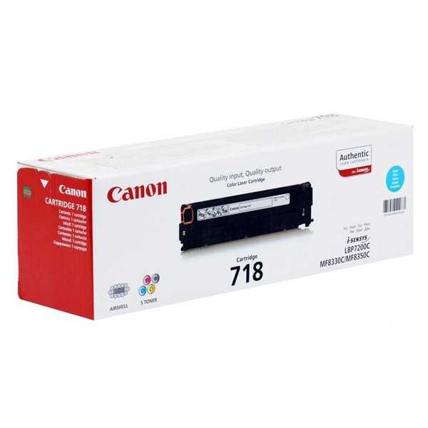 Canon 718C 2661B002 оригинальный картридж для принтера Canon LBP-7200, LBP-7660, LBP-7680, MF8330, MF8340, MF8350, MF8360, MF8380 cyan 2900 страниц