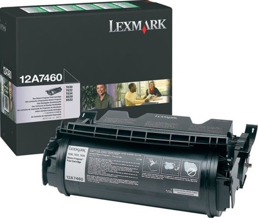 Картридж Lexmark 12A7460 оригинальный для Lexmark T630/ T632/ T634/ X630/ X632/ X634, Return Program, black, 5000 стр.