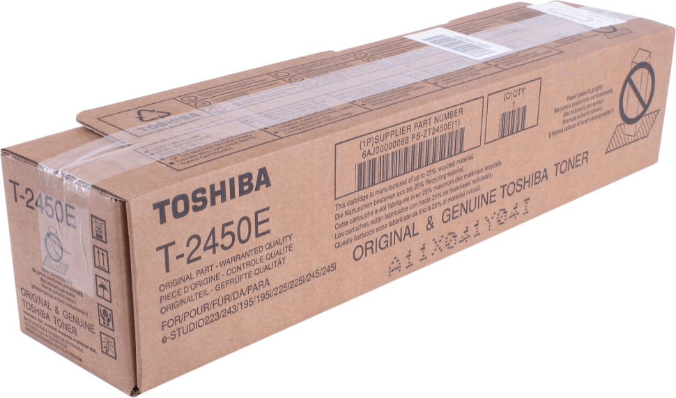 Тонер-картридж TOSHIBA T-2450E (6AJ00000088) оригинальный для E-Studio 195/ 223/ 243/ 225/ 245, 25k