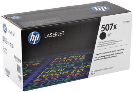 CE400X (507X) оригинальный картридж HP для принтера HP Color LaserJet M551/ MFP M575 black, 11000 страниц CE400X (507X) оригинальный картридж HP для принтера HP Color LaserJet M551/ MFP M575 black, 11000 страниц
