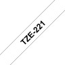 Картридж Brother TZE-221 (TZe221) оригинальный для Brother P-Touch, лента 9мм*8м, чёрный на белом