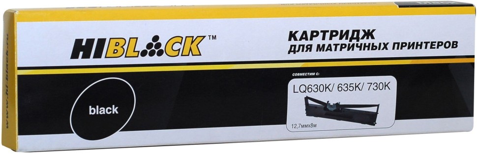 Картридж Hi-Black S015307 (HB-EPS-RR-LQ630K-BK) для Epson LQ-630, чёрный, 12,7мм х 8м, 2,4 млн