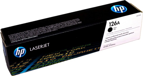 Картридж HP CE310A (126A) оригинальный для принтера HP Color LaserJet CP1025/ CP1025nw/ M175nw/ M275 black, 1200 страниц