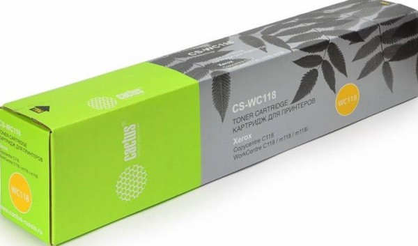 Картридж Cactus 006R01179 (CS-WC118) для принтеров Xerox WorkCentre C118/ M118 черный 11000 страниц