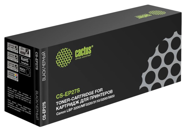 8489A002 Cactus EP-27 Картридж (CS-EP27S) для принтеров Canon LBP3200 MF3220 Series LaserBase MF3110/3200/5600/5700 черный (2 500 стр.)