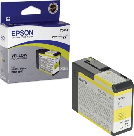 C13T580400 Картридж Epson для Stylus Pro 3800 жёлтый (Yellow) 80 мл