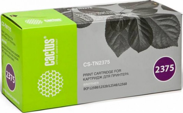 Картридж Cactus TN-2375 (CS-TN2375) для Brother DCP L2500/ L2520/ L2540/ L2560, черный, 2600 стр.