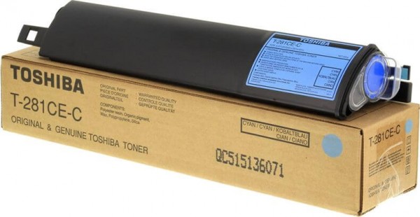 Картридж Toshiba T-281CE-C (6AK00000046) оригинальный для Toshiba E-Studio 281C/ 351C/ 451C, голубой, 10000 стр.
