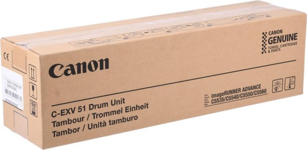 Фотобарабан Canon C-EXV51 0488C002BA/ 0488C002 оригинальный для принтера Canon imageRUNNER ADVANCE C5535/ C5540/ C5500/ C5550/ C5560, чёрный, 458000 стр.