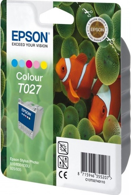 Картридж Epson C13T02740110 T027 Epson ST PHOTO 810/830/925 цветной 220 копий