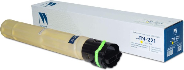 Картридж NV Print TN-221Y (NV-TN-221Y) для Konica-Minolta bizhub C227/ C287, жёлтый, 21000 стр.