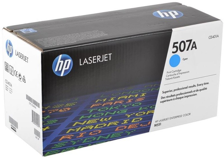 Картридж HP CE401A (507A) оригинальный для принтера HP Color LaserJet M551/ MFP M575 cyan, 6000 страниц