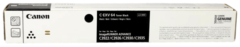 Картридж Canon C-EXV64Bk 5753C002 Black оригинальный для Canon imageRUNNER ADVANCE C3922/ C3926/ C3930/ C3935, чёрный, 38500 стр.