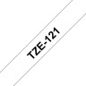 Картридж Brother TZE-121 (TZe121) оригинальный для Brother P-Touch, лента 9мм*8м, чёрный на прозрачном