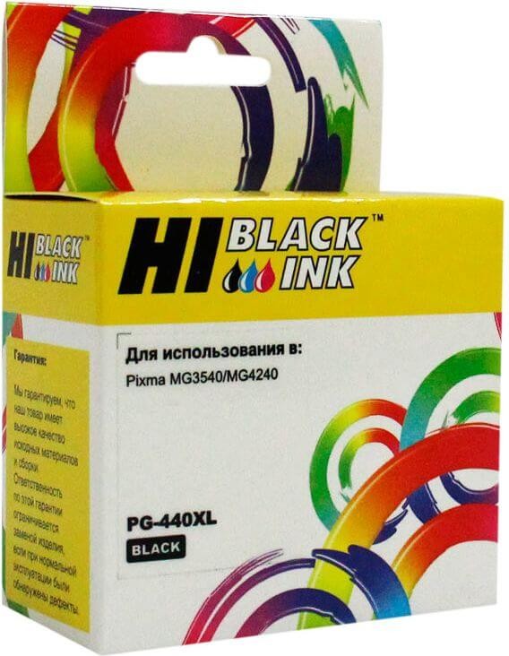 Картридж Hi-Black (HB-PG-440XL-Bk) для Canon PIXMA MG2140/ 3140, Bk