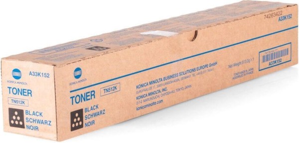 Картридж Konica-Minolta TN-512K/A33K152 оригинальный для Konica-Minolta bizhub C454/ C554, чёрный, 27500 страниц