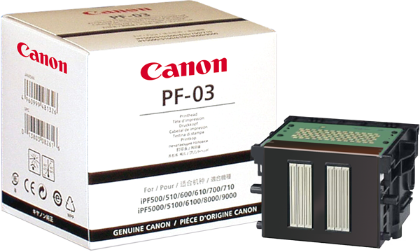 Печатающая головка Canon PF-03/ 2251B001/ QY6-1501 оригинальная для Canon iPF500/ iPF600/ iPF610/ iPF700/ iPF710/ iPF5000/ iPF6100/ iPF8000/ iPF9000