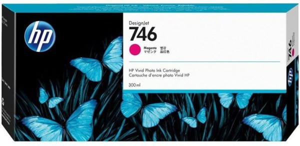 Картридж HP №746 (P2V78A) Magenta оригинальный для HP DesignJet Z6/Z9+, пурпурный, 300 мл.
