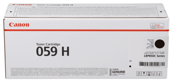Тонер-картридж оригинальный Canon 059H 3627C001 для принтера Canon i-SENSYS LBP852CX, чёрный (GR) (15 500 стр.)