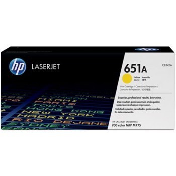 CE342A (651A) оригинальный картридж HP для принтера HP Color LaserJet Enterprise 700 MFP M775 yellow, 16000 страниц
