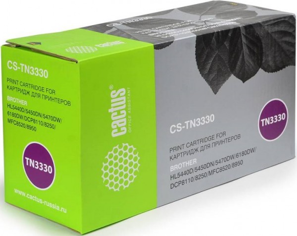 TN-3330 Картридж Cactus CS-TN3330 для Brother HL5440D/ 5450DN/ 5470DW черный (3 000 стр.)