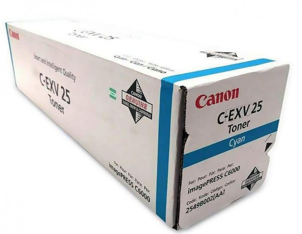 Картридж Canon C-EXV25C (2549B002) оригинальный для Canon imagePress C6000, голубой, 25000 стр.