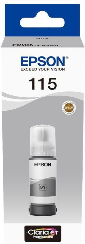 Epson C13T07D54A оригинальные чернила EcoTank (115 Gray) для Epson L8160/ L8180, серый, 70мл