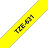 Картридж Brother TZE-631 (TZe631) оригинальный для Brother P-Touch, лента 12мм*8м, чёрный на жёлтом
