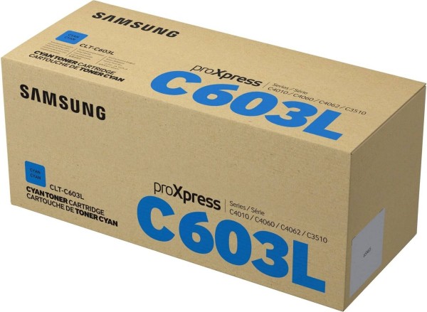 Картридж Samsung CLT-C603L (SV232A) оригинальный для Samsung ProXpress SL-C4010ND/ SL-C4060/ SL-C4062/ SL-C3510, голубой, 10000 стр.