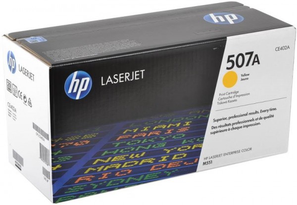 Картридж HP CE402A (507A) оригинальный для принтера HP Color LaserJet M551/ MFP M575 yellow, 6000 страниц
