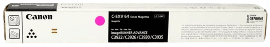 Картридж Canon C-EXV64M 5755C002 Magenta оригинальный для Canon imageRUNNER ADVANCE C3922/ C3926/ C3930/ C3935, пурпурный, 25500 стр.