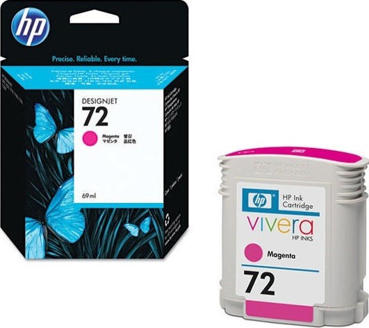 Картридж HP №72 (C9399A) оригинальный для принтера HP DesignJet T610/ T620/ T770/ T790/ T795/ T1100/ T1120/ T1200/ T1300/ T2300, пурпурный 69ml