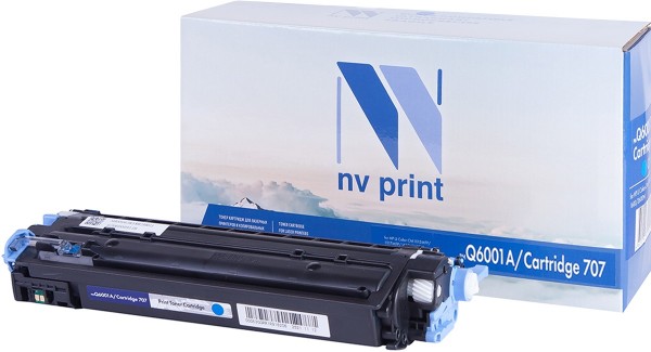 Картридж NVP совместимый Premium NV-Q6001A/NV-707PR Cyan для LaserJet Color 1600/2600n/2605/2605dn/2605dtn/Canon i-SENSYS LBP-5000/5100 (2000k)