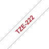 Картридж Brother TZE-222 (TZe222) оригинальный для Brother P-Touch, лента 9мм*8м, красный на белом