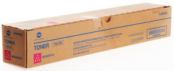 Картридж Konica-Minolta TN-512M/A33K352 оригинальный для Konica-Minolta bizhub C454/ C554, пурпурный, 26000 страниц