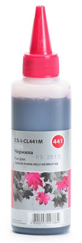 Чернила Cactus CS-I-CL441M для принтеров Canon Pixma MG2140/ MG3140, пурпурный 100мл