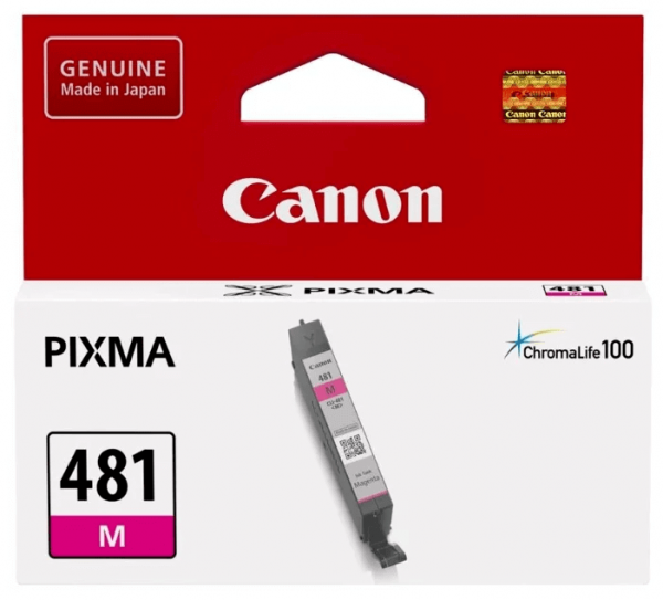 Картридж оригинальный Canon CLI-481 M 2099C001 для принтера Canon Pixma TS6140/ TS8140/ TS9140/ TR8540, пурпурный