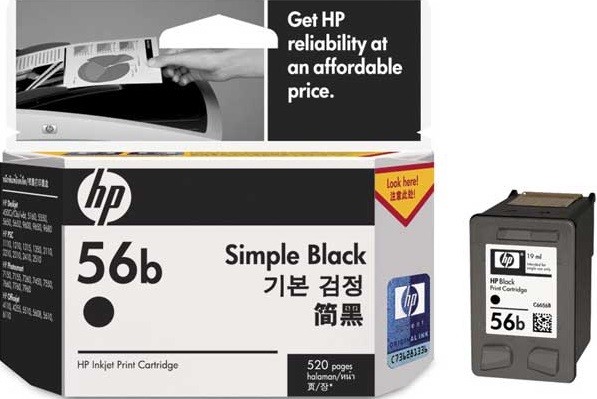 Картридж HP DJ 5500/PS 7150/7350/7660 (C6656BE) черный №56 (экономичный для текста) 19ml