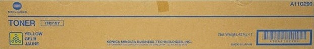 Картридж Konica-Minolta TN-319Y (A11G250) оригинальный для принтера Konica-Minolta bizhub C360 , желтый, 26000 стр.