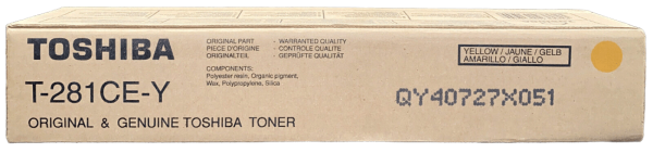 Картридж Toshiba T-281CE-Y (6AK00000107) оригинальный для Toshiba E-Studio 281C/ 351C/ 451C, жёлтый, 10000 стр.