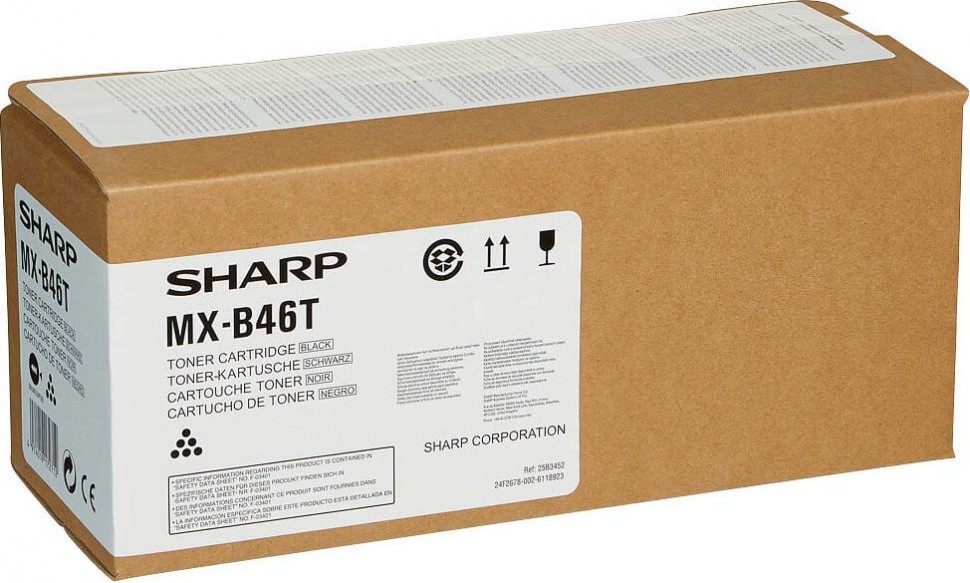 Картридж Sharp (MX-B46T/MXB46T) оригинальный для Sharp MX-B467PEU/ MX-B467FEU, чёрный, 25000 стр.