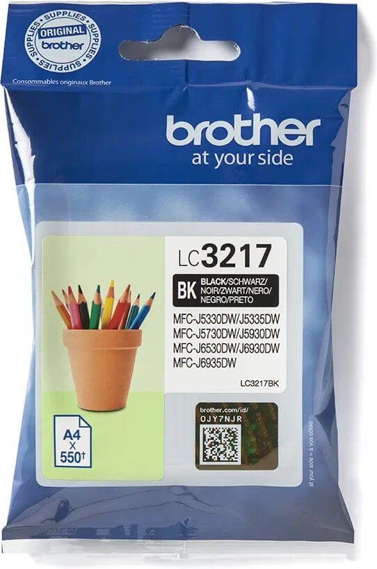 Картридж Brother LC-3217BK (LC3217BK) оригинальный для Brother MFC-J5330DW/ J5335DW/ J5730DW/ J5930DW/ J6530DW/ J6930DW/ J6935DW, чёрный, 550 стр.