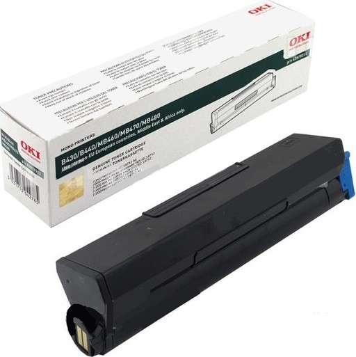 Картридж OKI (43979211/43979202) оригинальный для принтера OKI B410/ B430/ B440/ MB460/ MB470/ MB480, чёрный, увеличенный, 7000 стр.