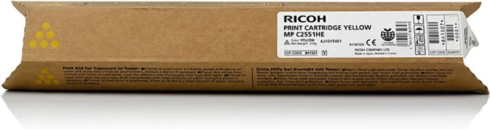 Картридж Ricoh MP C2551HE (842466/ 842062/ 841507) оригинальный для Ricoh Aficio MP C2051/ C2551, жёлтый, 9500 стр.