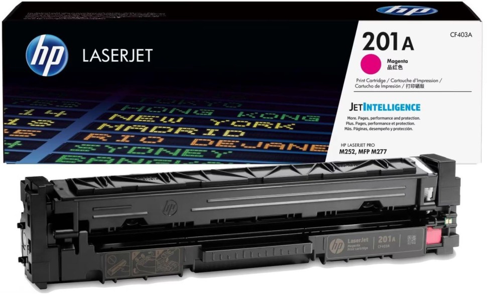Картридж HP CF403A (201A) Magenta оригинальный для HP Color LaserJet Pro M252/ M252dw/ M252n/ M274/ M274n/ M277/ M277dw/ M277n, пурпурный, 1400 страниц