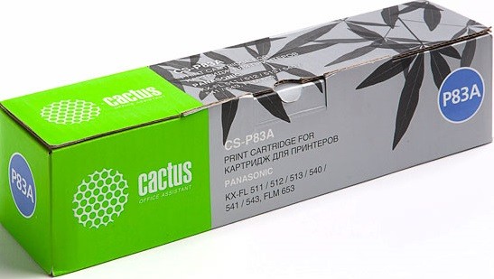 KX-FA83A Картридж Cactus CS-P83A для Panasonic KX-FLM653RU/KX-FLM663RU/KX-FL513RU черный (2 500 стр.)