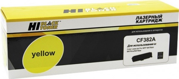Картридж Hi-Black (HB-CF382A) для HP CLJ Pro MFP M476dn/ dw/ nw, №312A, Y, 2,7K