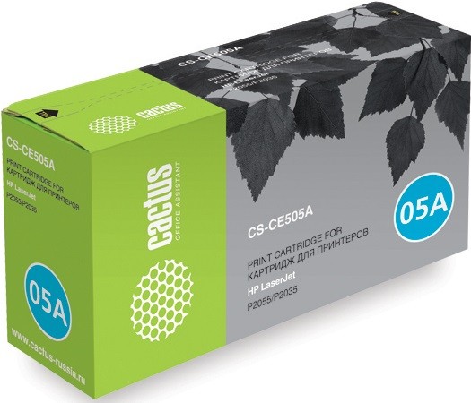 Cactus CE505A Картридж (CS-CE505AS) для принтеров HP LJ P2055/ P2035, 2 300 стр.